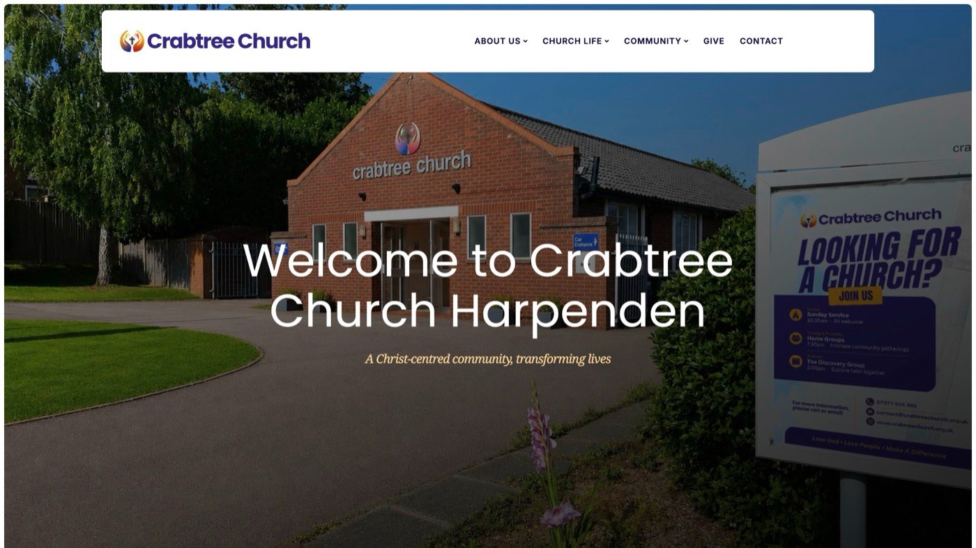 Crabtree Church website screenshot