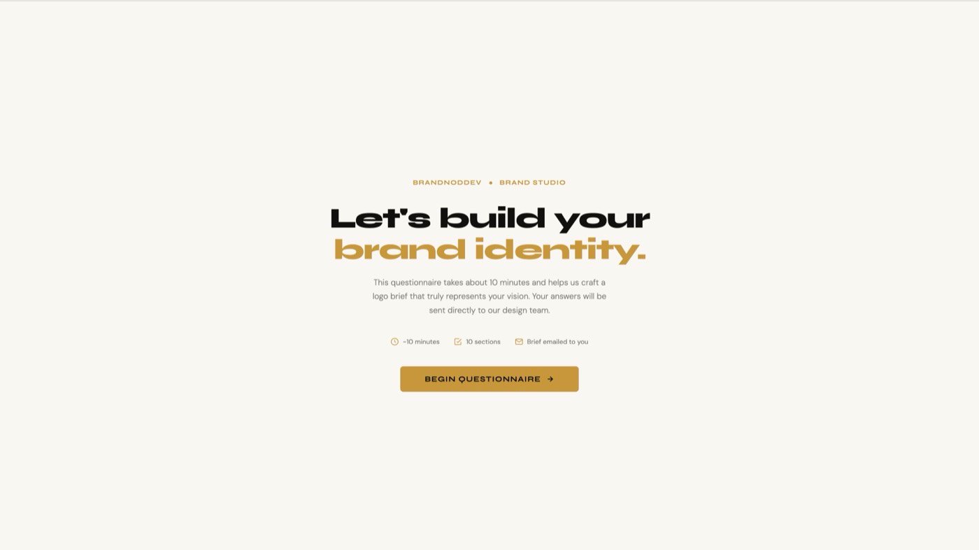 Questionnaire website screenshot